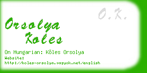 orsolya koles business card