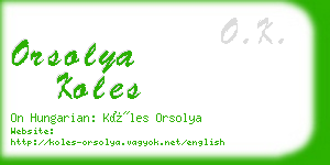 orsolya koles business card